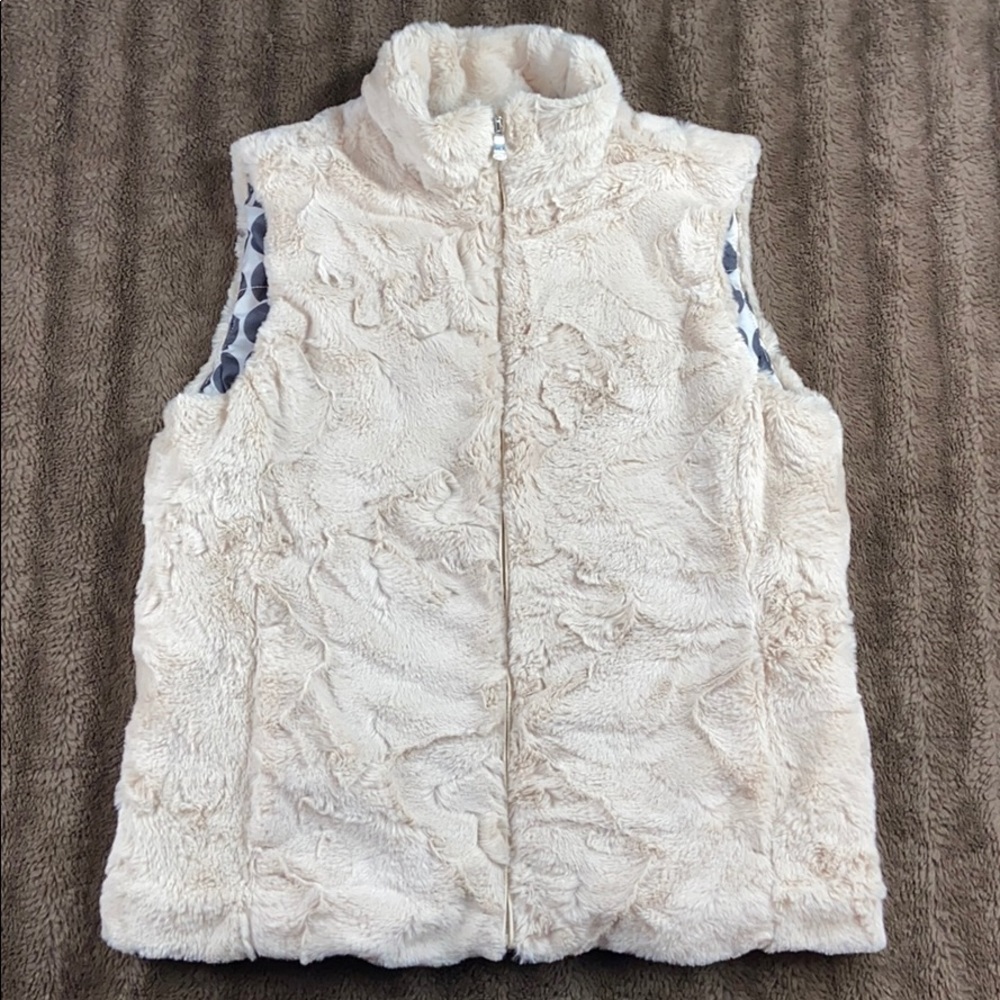 NWOT Ellen Reyes Teddy Bear Faux Fur Vest